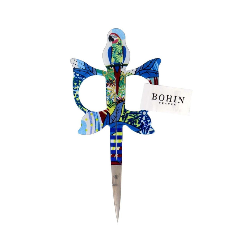 Ciseaux de broderie fantaisie "Collection jungle" - Perroquet bleu - BOHIN France