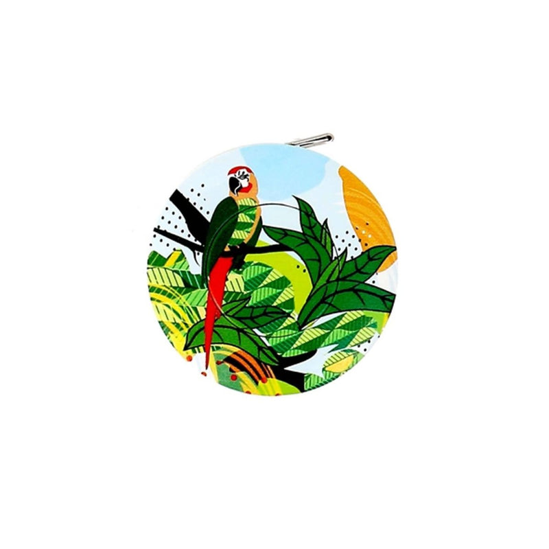 Mètre enrouleur automatique "Collection Jungle" - Perroquet vert - BOHIN France