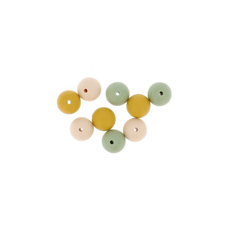 Perles rondes en silicone 15mm - BOHIN France