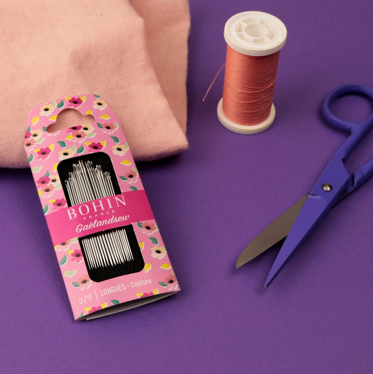 Pochette d’aiguilles Gaël and Sew x BOHIN -Aiguilles longues N°3 à 9