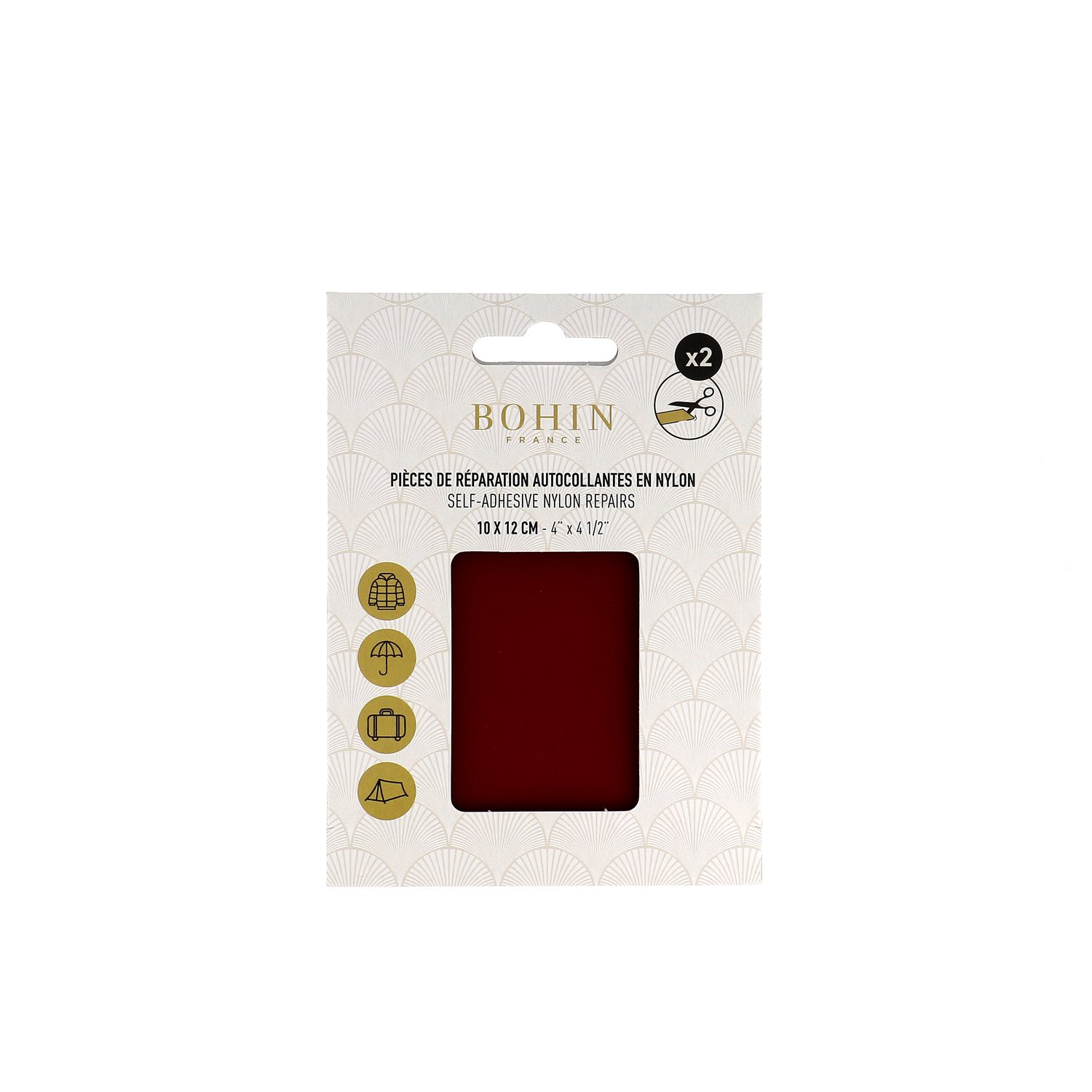 Nylons autocollants - 10 x 12 cm - 100% Polyamide - 24 couleurs - Blister x2