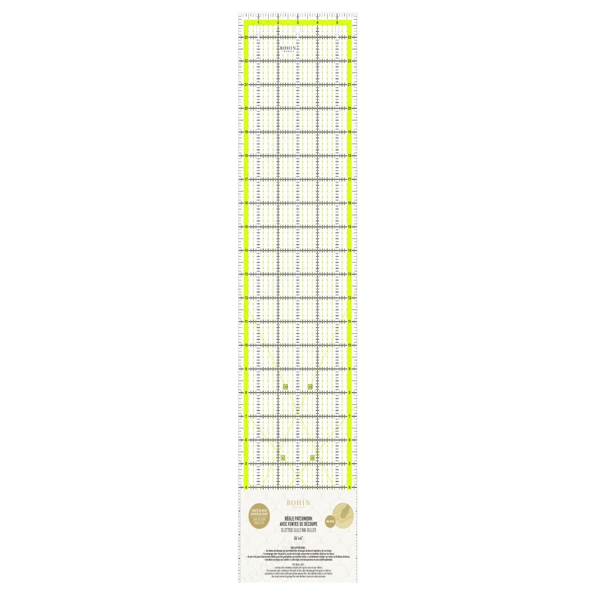 Slotted quilting rulers - Graduated in Inches