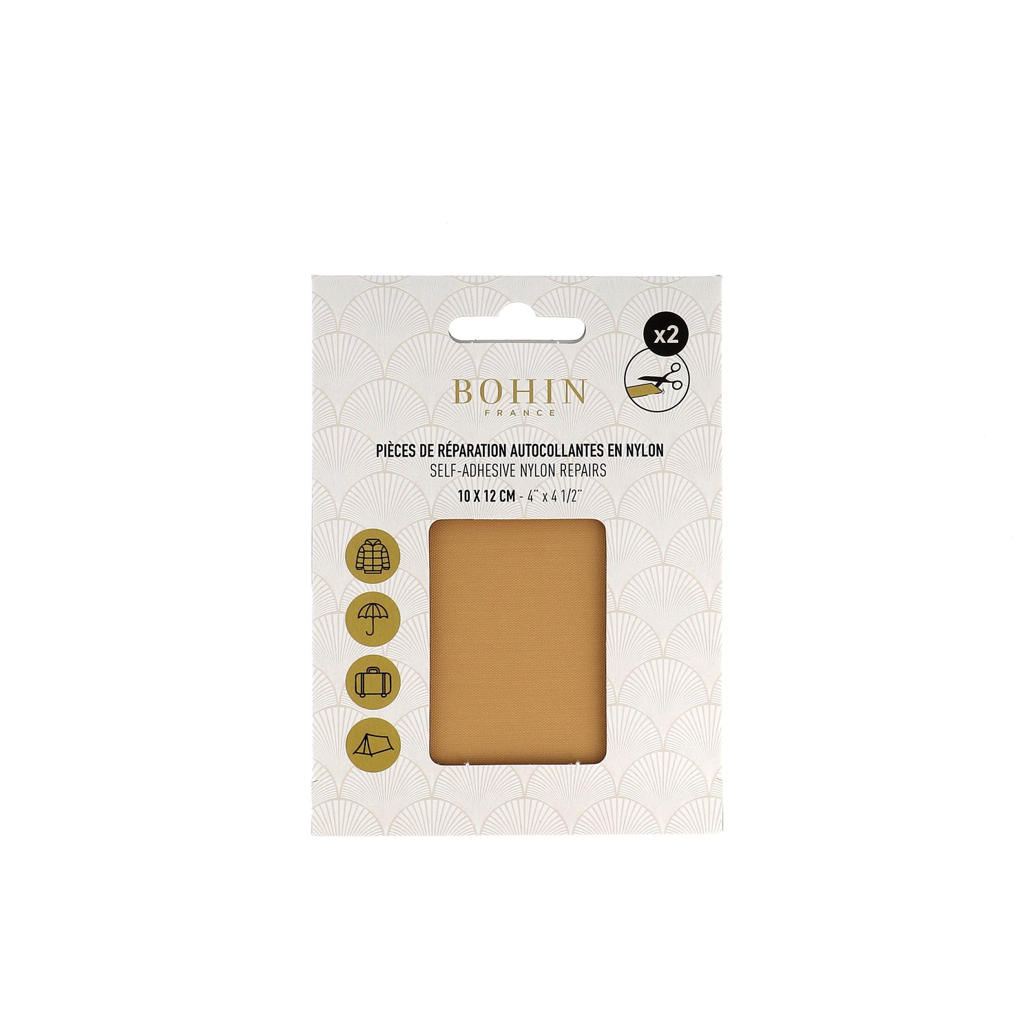 Nylons autocollants - 10 x 12 cm - 100% Polyamide - 24 couleurs - Blister x2