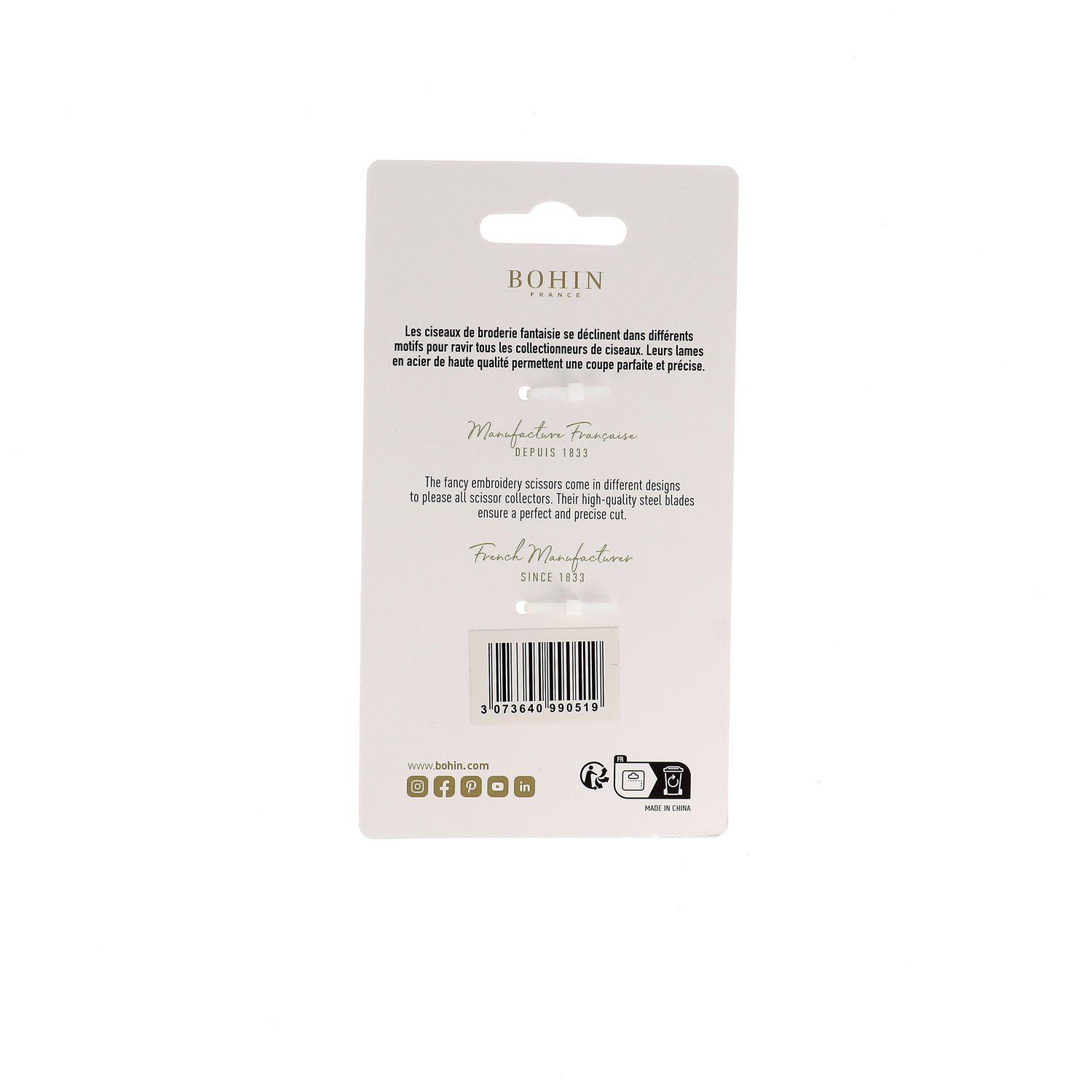 Ciseaux de broderie fantaisie - Collection Blossom - 4 couleurs