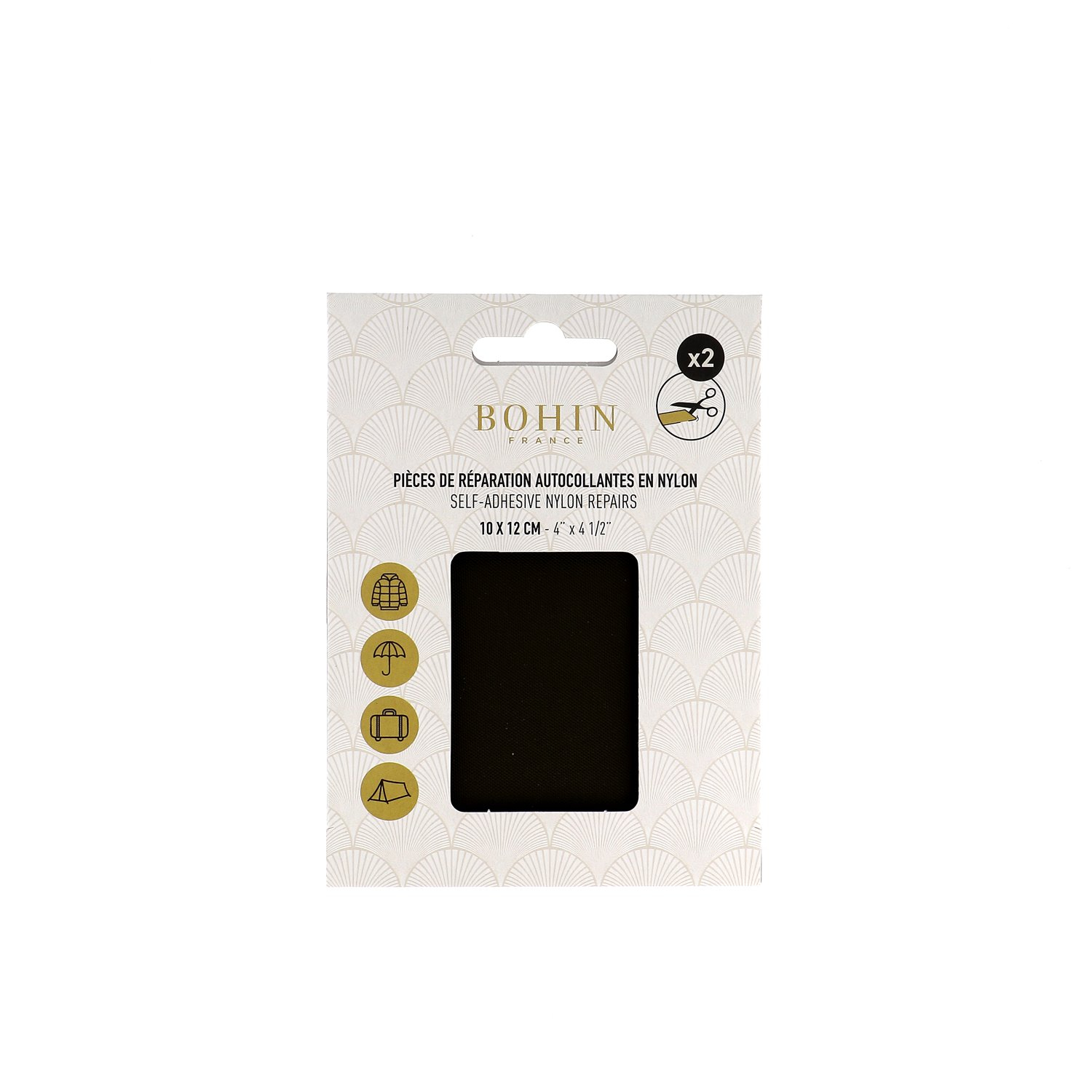 Nylons autocollants - 10 x 12 cm - 100% Polyamide - 24 couleurs - Blister x2