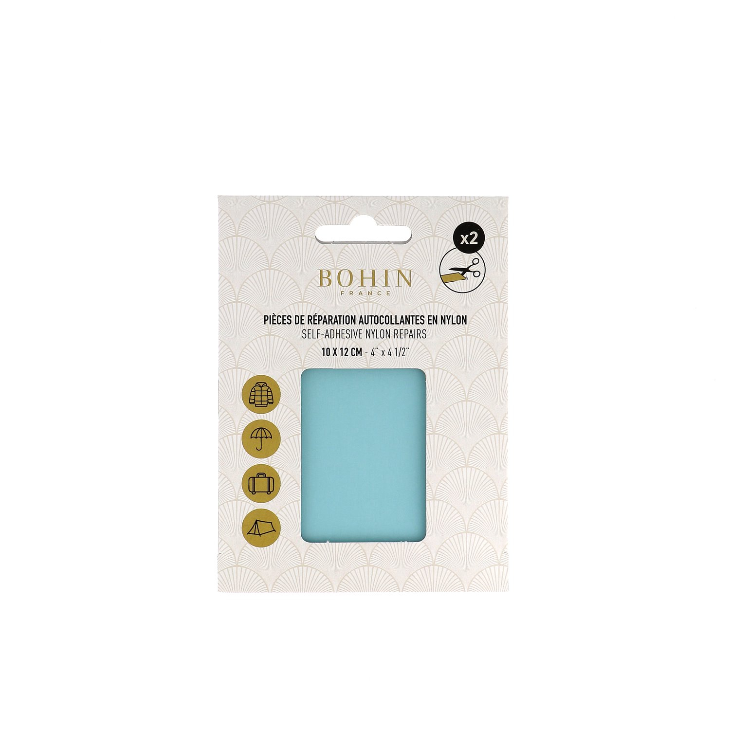 Nylons autocollants - 10 x 12 cm - 100% Polyamide - 24 couleurs - Blister x2