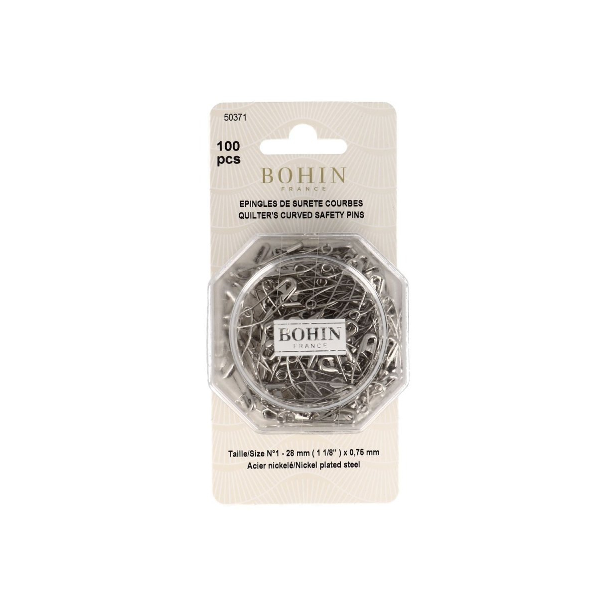 Epingles à nourrice "courbe" 28 mm