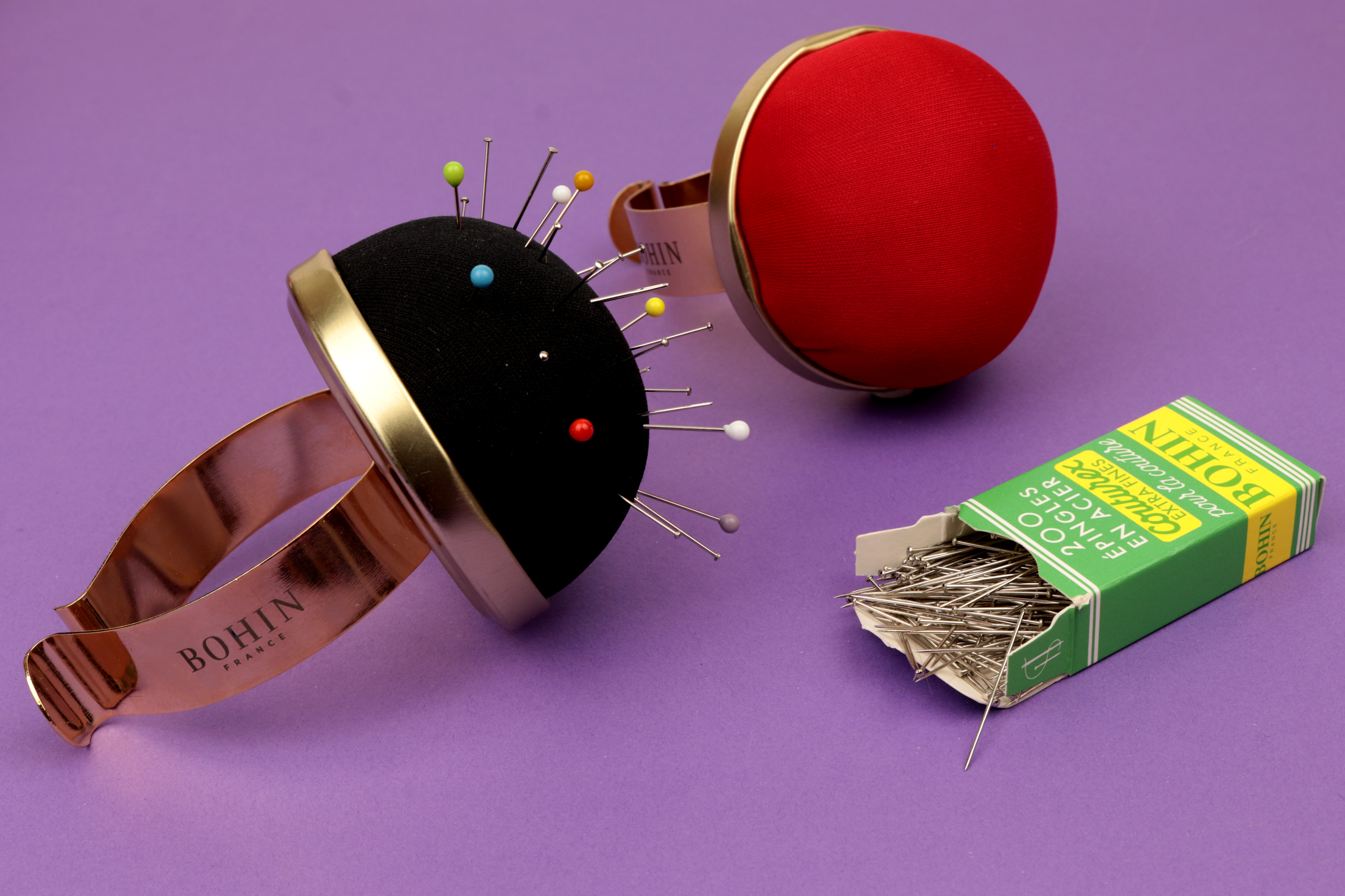 Bracelet porte épingles métallique