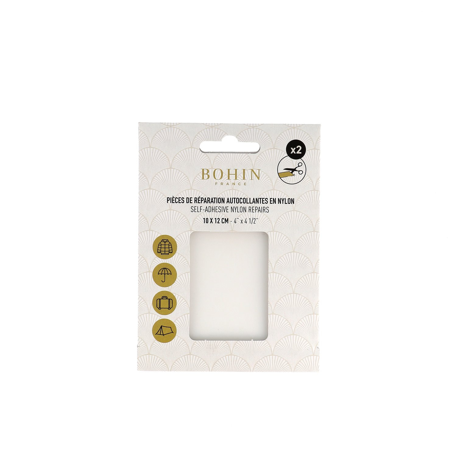 Nylons autocollants - 10 x 12 cm - 100% Polyamide - 24 couleurs - Blister x2