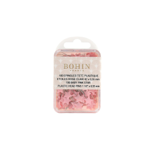 Box of pink plastic head pins