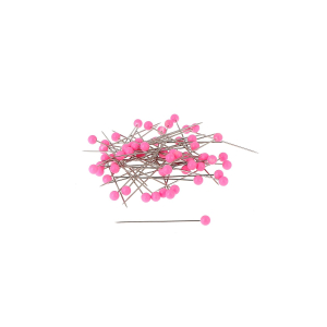 Box of pink plastic head pins