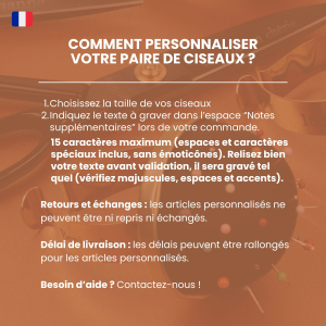 Ciseaux tailleur professionnels personnalisés