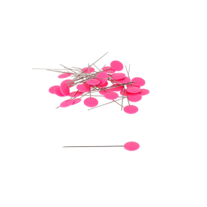 Box of pink plastic head pins