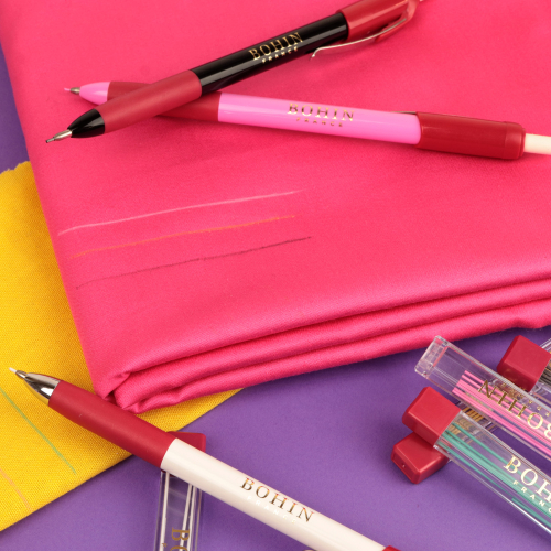 Mechanical chalk pencil + 6 leads - 3 colors - ø 0,9 mm