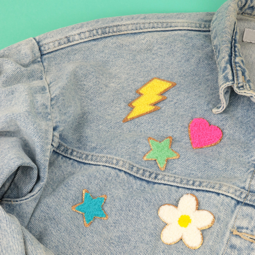 Patchs fluffy thermocollants – Effet doudou & liseré doré